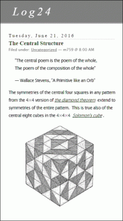 The central structure of Solomon's Cube